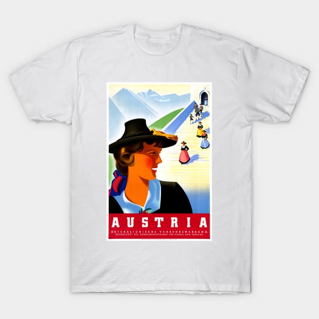 Vintage Travel Poster Austria T-Shirt by vintagetreasure